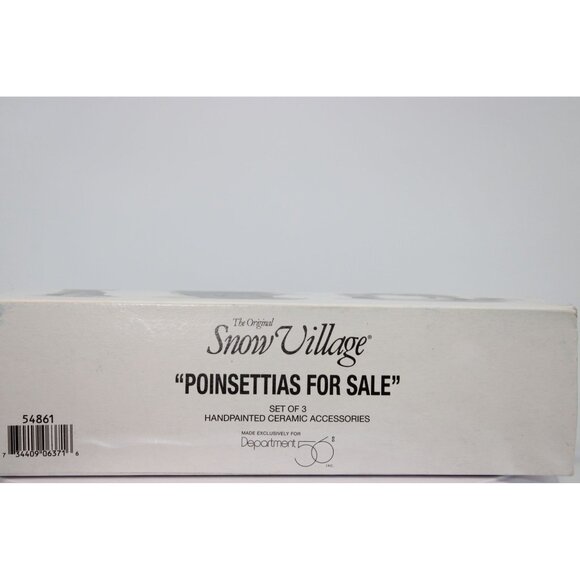 Dept 56 Snow Village - Poinsettias for Sale - Picture 1 of 8